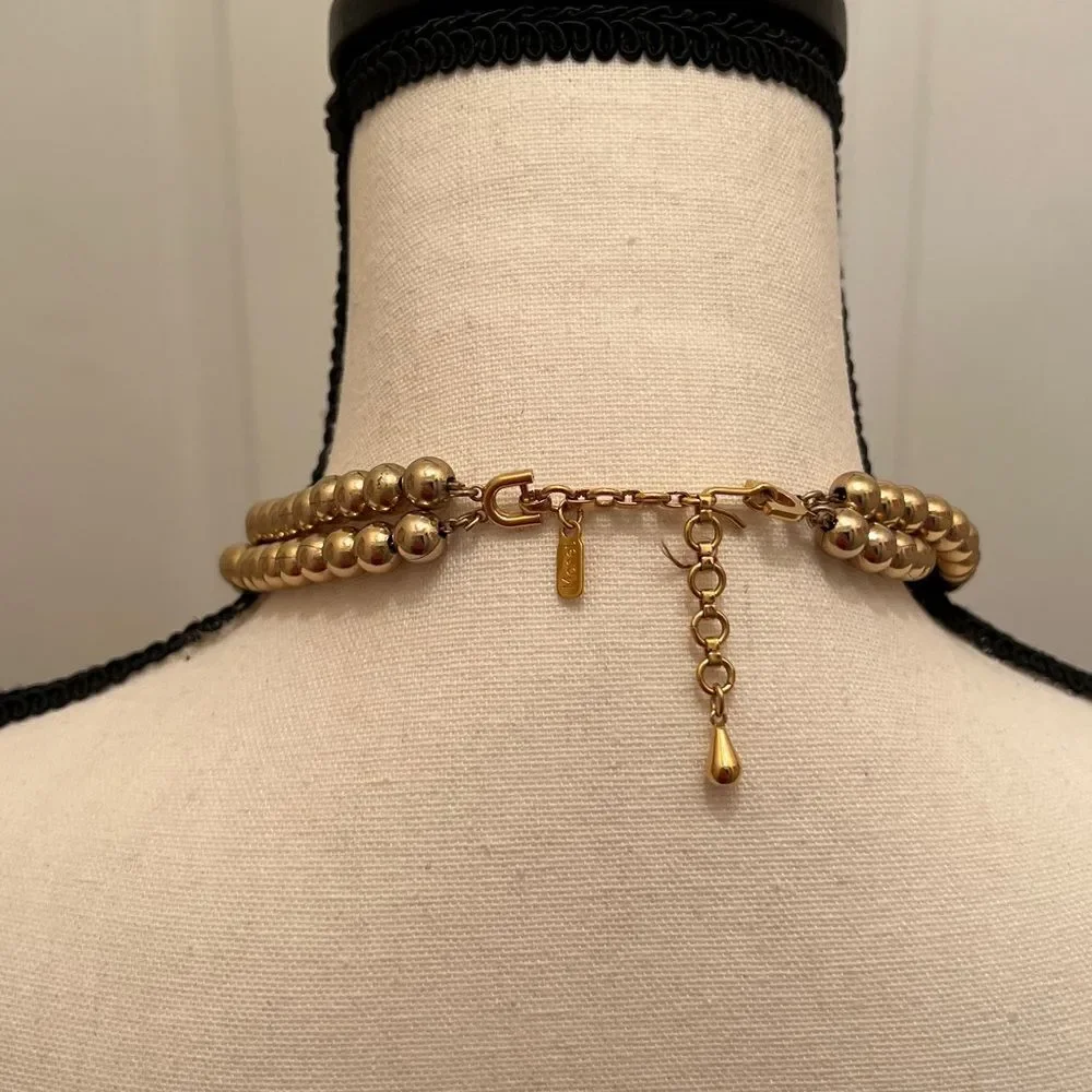 Vintage Monet 14” gold tone choker necklace.